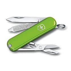 Victorinox Taschenmesser Classic SD Colors (7 Funktionen, Klinge, Schere, Nagelfeile), klein, Blister, Smashed Avocado, 58 mm
