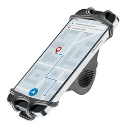Newrban NEWMHOLDERSILICONK telefoonhouder voor stuur, uniseks, volwassenen, zwart, voor smartphones tot 6,7 inch