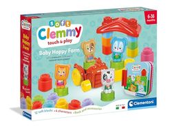Clementoni - 17884 - Soft Clemmy - Baby Happy Farm - Kleurrijke Blokken Voor Kinderen, Blokken En Personages, Constructiespeelgoed Voor Peuters, Educatief Speelgoed 6-36 Maanden, Gemaakt In Italië