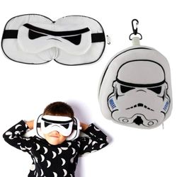 Puckator Coussin de Voyage Relaxeazzz Peluché 2-en-1 avec Masque Yeux - Stormtrooper