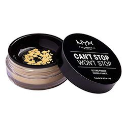 NYX Professional Makeup Can't Stop Won't Stop Setting Powder, Loose Format, Matte Finish, Oil Absorbing, Vegan Formula, Shade: Banana