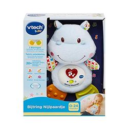 VTech 80-502523 Baby - Bijtring Nijlpaardje - Nederlands Gesproken - Met 2 Bijtringvoetjes - Blauw - Pluche - Voor Jongens en Meisjes - Van 0 tot 24 maanden