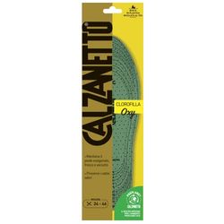 Calzanetto, Plantilla de clorofila PROPLANET, mantiene el pie oxigenado, seco y libre de olores desagradables, con espuma de látex, tamaño universal del 24 al 46