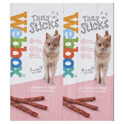 Webbox Cats Delight Tasty Cat Salmon and Trout Treats, 6 Sticks