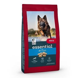 MERA Essential Active - Comida Seca para Perros Activos, Comida Seca con Aves de Corral, alimento Saludable para Perros Deportivos, con Omega-3 y Omega-6 para Piel y Pelo (12,5 kg)