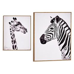 Gift Decor S3605813 afbeelding van MDF, zebra/giraf/beuken, 2 x 51 x 41 cm