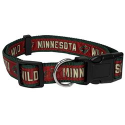 Pets First WLD-3036-LG Collare per Animali Domestici, Nylon, Minnesota Wild, L