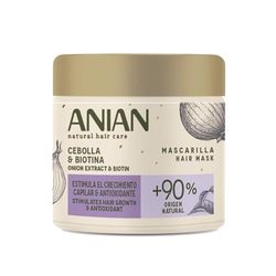 ANIAN - Mascarilla Cebolla y Biotina, 350 ml, para Cabello Quebradizo, Fortalece la Fibra Capilar desde el Interior, Evita la Rotura del Cabello, No Huele a Cebolla