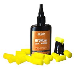 GEWO HydroTec, lösungsmittelfreier Kleber auf Wasserbasis (ITTF-zugelassen) Cola de cobertura de ténis de mesa, adultos, branco, 90 ml