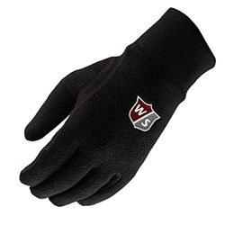 Wilson Staff Winter Gloves, WGJA00128S 1 Paio Guanti da Golf, Donna, Microfibra/Pelle Scamosciata, Nero, Taglia S