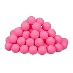 Relaxdays Palline da Beer, Set da 100, Mini Balls Ping-Pong in Plastica, Senza Scritta, Diametro 40 mm, Rosa