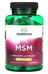 Swanson MSM (Methylsulfonylmethane) 1000mg - 120 gélules | Complément alimentaire pour articulations et bien-être