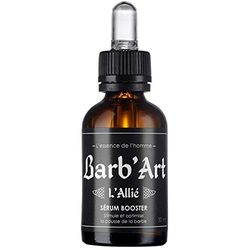 Barb'Art - Siero Booster - Cura barba fortificante - Oli biologici di ricino, Jojoba e Baobab - Profumo "L'Alleato" - 30 ml