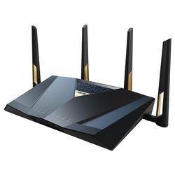 ASUS RT-BE88U Router Dual-band WiFi 7 AiMesh Estendibile, 4K-QAM, MLO, Doppia porta 10G, SFP+, 4 porte 2,5G, WAN/LAN 34G, Sicurezza di rete e VPN, Nero