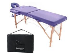 QUIRUMED Easy 194 x 70 cm, inklapbaar, van hout, massage, violet