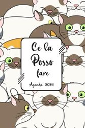 Agenda Gatti 2024 Ce la posso fare: Calendario geornaliero e settimanale dell'anno e Planner Mensile, floreale - 160 Seiten - ideale come regalo per chi ama i gatti