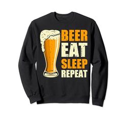 Comer dormir beber cerveza repetir regalo Sudadera