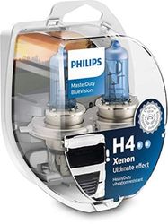 Philips 13342MDBVB1 MasterDuty BlueVision Lâmpada H4 para faróis dianteiros (2 unidades, 24 V, 75-70 W)