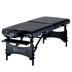 Master Massage 71 cm Galaxy mobiel massagebed inklapbaar massagebed massagebank cosmetische ligstoel draagbare beauty bed houten voeten draagtas pakket zwart