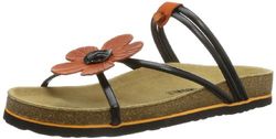 Dr. Brinkmann Dames 700763 slippers, Zwart Zwart Oranje 1, 39 EU