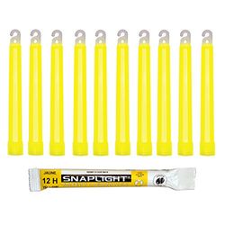 Cyalume SnapLight Jaune 15cm Bâton Lumineux Glow Stick Light Stick Fluorescent Durée 12 heures (Boîte de 500)