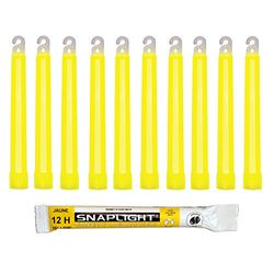 Cyalume Bastoncini Luminosi Giallo SnapLight Glow Sticks 15 cm - 6 Inch Light Stick ultra-luminoso con una durata da 12 Ore (Scatola da 500 pezzi)