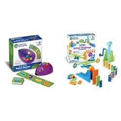 Learning Resources LER2841 STEM-Extra Robot Mouse, Multicoloured & Botley the Coding Robot Action Challenge Accessory Set