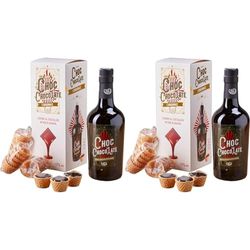 SD Choc Chocolate liquore al cioccolato in astuccio con cialde - 500 ml (Confezione da 2)
