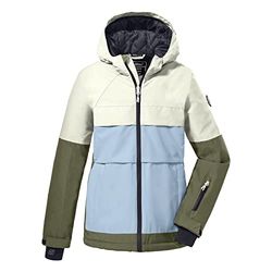 Killtec Men's Giacca da sci/giacca funzionale con cappuccio e paraneve KSW 173 GRLS SKI JCKT, white, 128, 38778-000