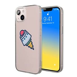 Bonateks, Custodia stampata digitale, compatibile con iPhone 14, custodia per cellulare, custodia protettiva, antiurto, silicone, flessibile, trasparente