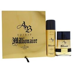 AB Spirit Millionaire by Lomani for Women - 2 Pc Gift Set 3.3oz EDP Spray, 3.3oz Body Lotion