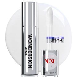 Wonderskin Lip Oil - Lip Rehab Serum Oil, Olio Labbra Trasparente Idratante E Idratante Per Labbra Secche - Olio Lucidalabbra Naturale, Vegano E Non Appiccicoso