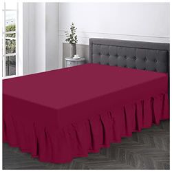 Gaveno Cavailia Super Soft Plain Geverfd Diamond Valance Sheet [Koning - Fuchsia ]