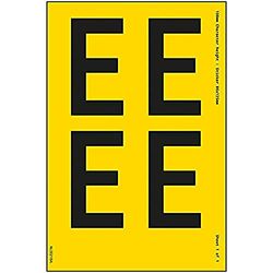 One Letter Sheet - E - 23mm Character Height - 300x200mm - Yellow Adhesive Vinyl