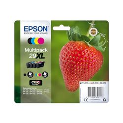 Epson Multipack 29XL Strawberry, cartuchos de tinta originales XL de alto rendimiento, 4 colores negro, cian, magenta, amarillo