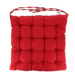 Douceur d'Interieur gevoerde stoel kussen 40X40 effen polyester Essentiel Rouge