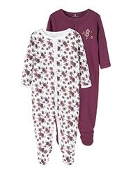 name it Baby Girls' NBFNIGHTSUIT 2P W/F Prune Purple NOOS Toddler Sleepers, 86