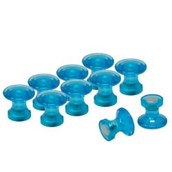 Magnet Expert® traditionell magnetisk kartnål magneter – ljusblå (10 paket med 12)
