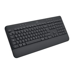 Logitech Signature K650 Comfort Draadloos Toetsenbord met Polssteun en Numpad, Bluetooth BLE of Logi Bolt USB-Ontvanger, Diepe Toetsen, Compatibel met de Meeste OS: PC/Windows/Mac - Zwart