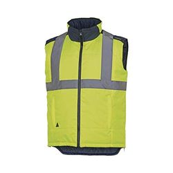Delta Plus Ind. Hoge zichtbaarheid - veiligheidsvest, omkeerbaar, Oxford, maat M, neongeel/marineblauw