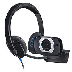 Logitech H540 Cuffie Cablate per Computer + Logitech C615 Webcam Portatile