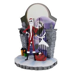 Enesco Disney Showcase 'The Nightmare Before Christmas' Święty Mikołaj Jack z bramą, podświetlana figurka, 25 cm, wielokolorowa