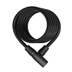 Abus Antivol à câble spiralé Star 4508K/150 - Antivol vélo en câble spiralé de 8 mm Niveau de sécurité 2 - Noir
