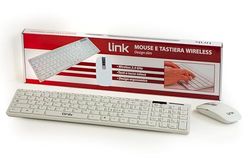 LINK, TASTIERA ITALIANA SLIM E MOUSE COMBO WIRELESS BIANCA