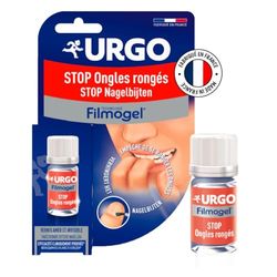 Urgo - Vernis Stop Ongles Rongés - Très amer, Invisible - Restructure et renforce - Dès 3 ans, 9 ml Endommagé,Renforcement, Transparent, Solution