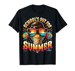 Bruh We Out Schools Out For Summer Retro Chocolate Ice Cream Camiseta