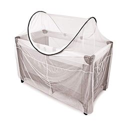 DERYAN Protège Lit de Camping - Transparent - Moustiquaire - Multifonction - Léger - Pliable - Avec sac de transport - Blanc