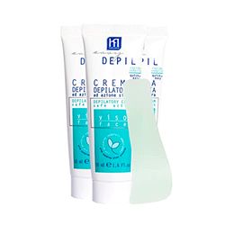 Easy Depil KIT 3 PEZZI CREMA DEPILATORIA VISO (Baffetti, Peli Guance, Mento, Sopracciglia) da 50 ml. Rapida e facile da usare, efficace, sicura. Con Proteine Vegetali Addolcenti. Profumo gradevole.