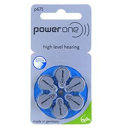 Power one P675 - Confezione da 6 bateria per apparecchi acustici, 1,45 volt, 650 mAh