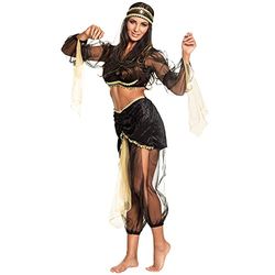 Boland - Costume adulte danseuse du ventre, foulard avec voile, haut, ceinture et pantalon, ensemble, carnaval, fête déguisée